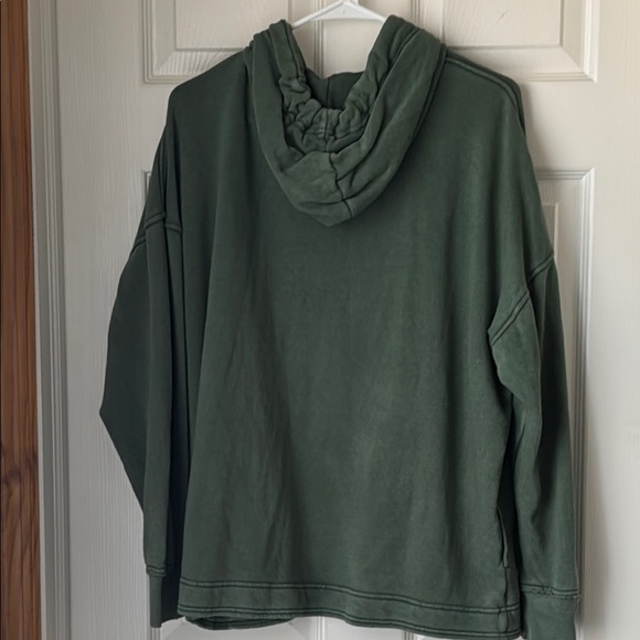 aerie Beach Weekend Oversized Forest Green Hoodie - Picture 7 of 7